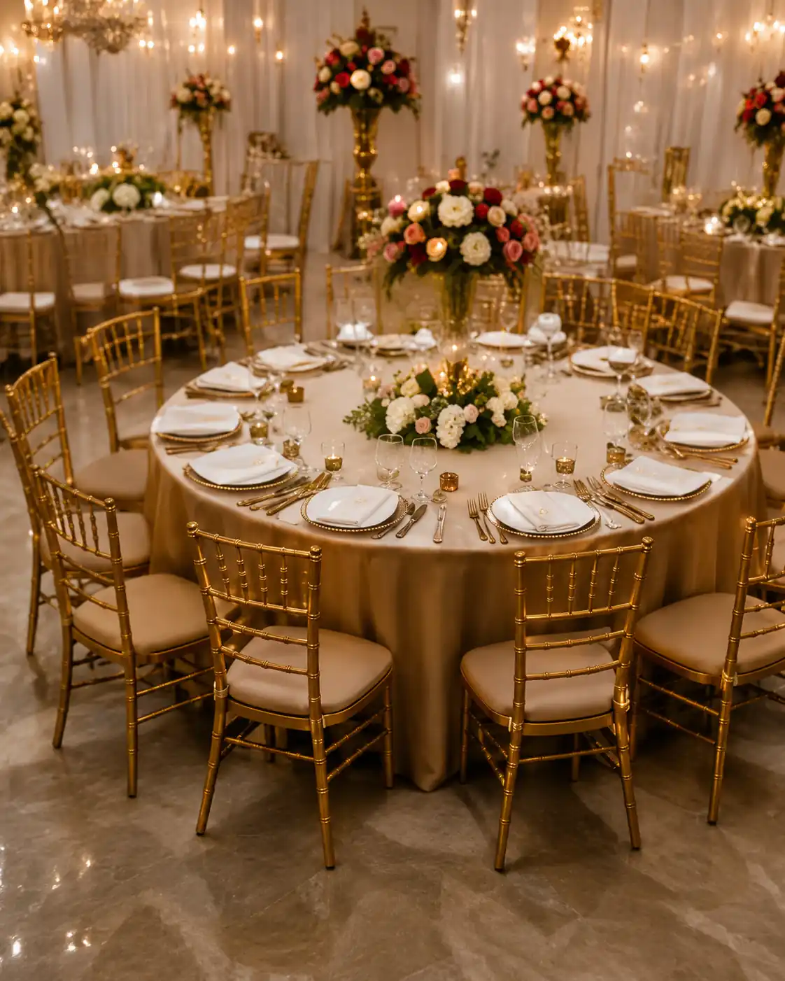 Banquet round table rentals