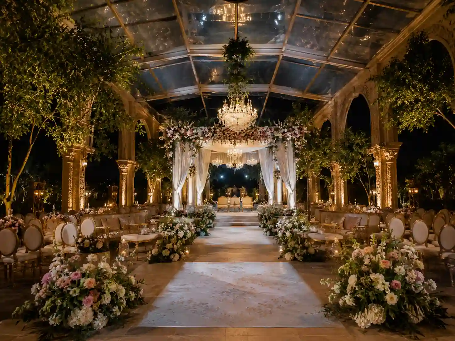 Destination wedding venue styling