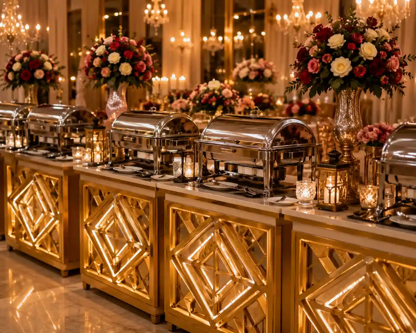 Luxury banquet buffet counter
