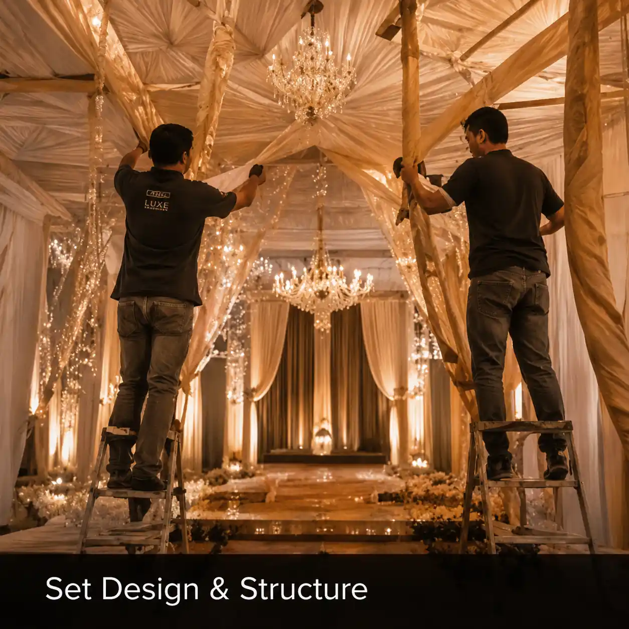 Custom home celebration backdrop
