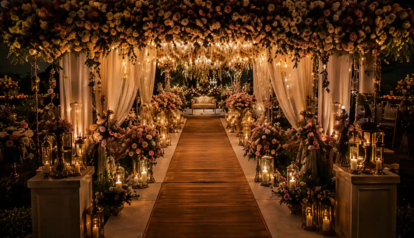 Wedding home entrance decor